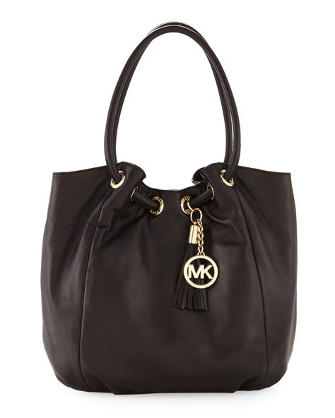 michael kors ring tote black|Michael Kors shopper tote.